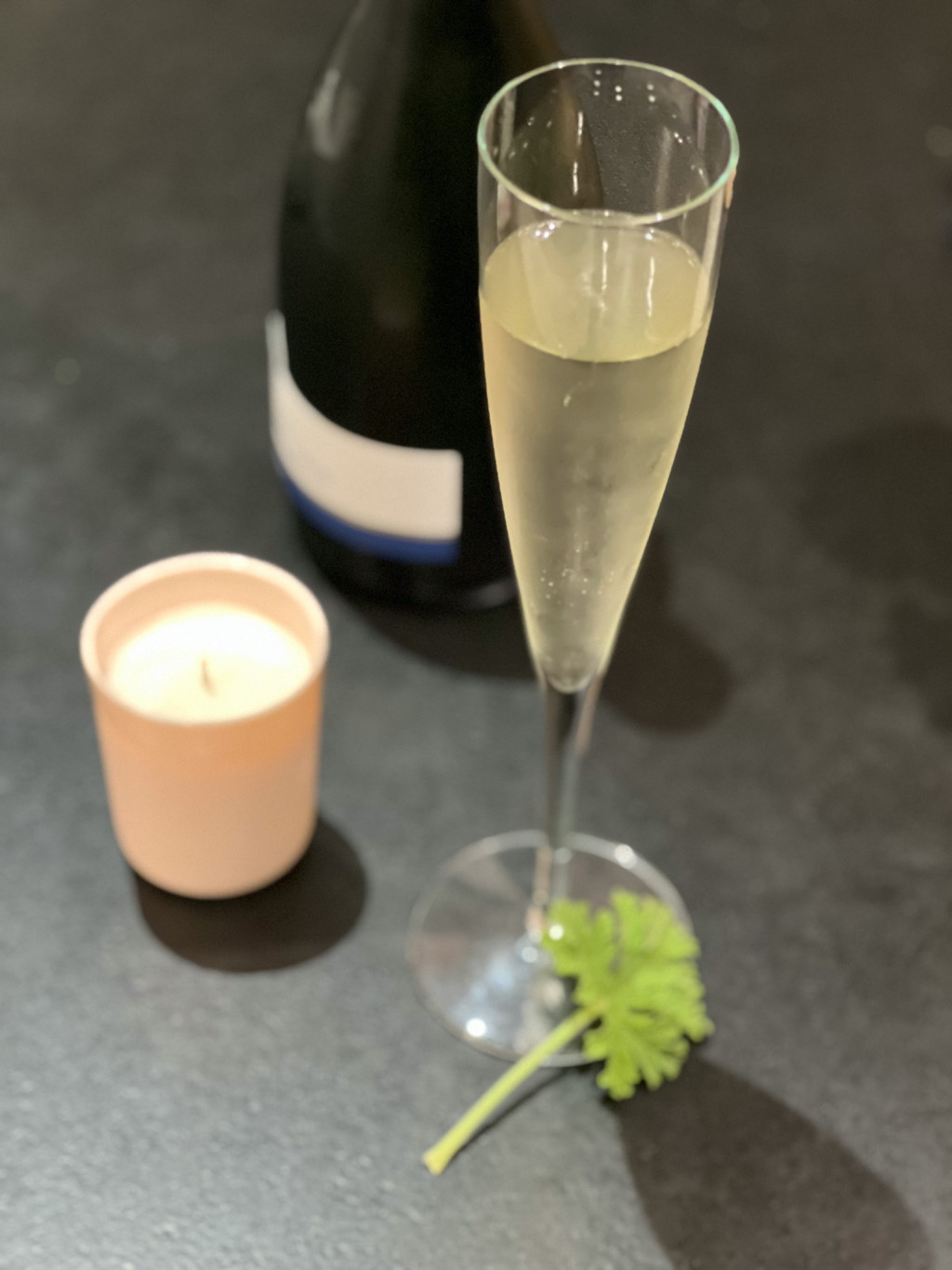 Champagne au géranium rosat