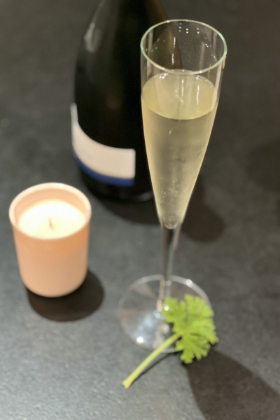 Champagne au géranium rosat